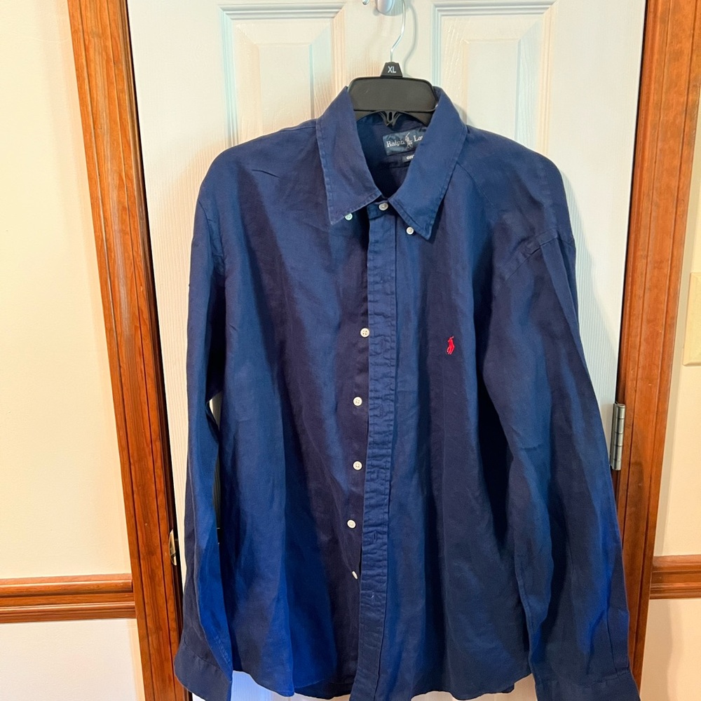 Ralph Lauren Polo Mens Long Sleeve Shirt.  Size X-Large. Worn one time.